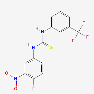 molecular formula C14H9F4N3O2S B4279857 N-(4-fluoro-3-nitrophenyl)-N'-[3-(trifluoromethyl)phenyl]thiourea 