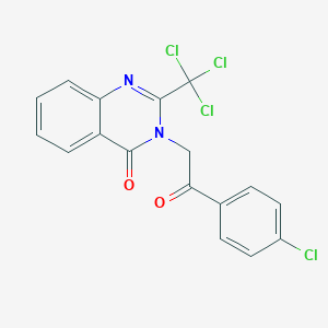 3-[2-(4-chlorophenyl)-2-oxoethyl]-2-(trichloromethyl)-4(3H)-quinazolinone