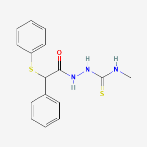 molecular formula C16H17N3OS2 B4279872 N-methyl-2-[phenyl(phenylthio)acetyl]hydrazinecarbothioamide 