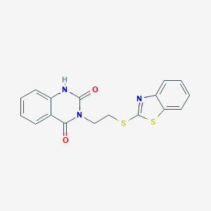 molecular formula C17H13N3O2S2 B427988 3-[2-(1,3-benzothiazol-2-ylsulfanyl)ethyl]-2,4(1H,3H)-quinazolinedione 