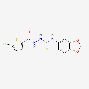 N-1,3-benzodioxol-5-yl-2-[(5-chloro-2-thienyl)carbonyl]hydrazinecarbothioamide