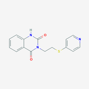 molecular formula C15H13N3O2S B427992 3-[2-(4-pyridinylsulfanyl)ethyl]-2,4(1H,3H)-quinazolinedione 