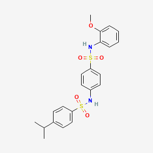 molecular formula C22H24N2O5S2 B4279949 4-isopropyl-N-(4-{[(2-methoxyphenyl)amino]sulfonyl}phenyl)benzenesulfonamide 