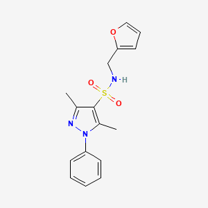 N-(2-furylmethyl)-3,5-dimethyl-1-phenyl-1H-pyrazole-4-sulfonamide