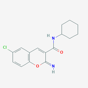 molecular formula C16H17ClN2O2 B4280001 6-chloro-N-cyclohexyl-2-imino-2H-chromene-3-carboxamide 