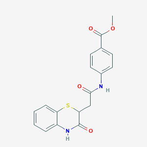 methyl 4-{[(3-oxo-3,4-dihydro-2H-1,4-benzothiazin-2-yl)acetyl]amino}benzoate