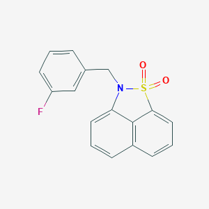 molecular formula C17H12FNO2S B428002 2-(3-Fluoro-benzyl)-2H-naphtho[1,8-cd]isothiazole 1,1-dioxide CAS No. 353262-38-1