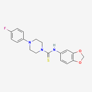 N-1,3-benzodioxol-5-yl-4-(4-fluorophenyl)-1-piperazinecarbothioamide