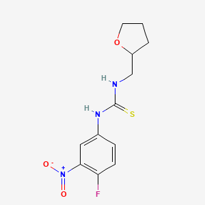 molecular formula C12H14FN3O3S B4280056 N-(4-fluoro-3-nitrophenyl)-N'-(tetrahydro-2-furanylmethyl)thiourea 