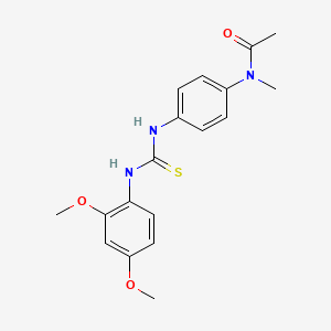 molecular formula C18H21N3O3S B4280067 N-[4-({[(2,4-dimethoxyphenyl)amino]carbonothioyl}amino)phenyl]-N-methylacetamide 