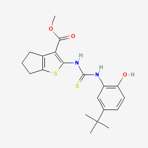 methyl 2-({[(5-tert-butyl-2-hydroxyphenyl)amino]carbonothioyl}amino)-5,6-dihydro-4H-cyclopenta[b]thiophene-3-carboxylate