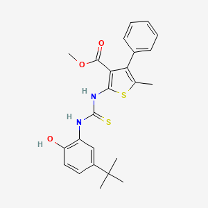 methyl 2-({[(5-tert-butyl-2-hydroxyphenyl)amino]carbonothioyl}amino)-5-methyl-4-phenyl-3-thiophenecarboxylate