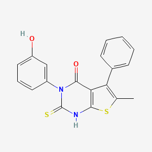 3-(3-hydroxyphenyl)-2-mercapto-6-methyl-5-phenylthieno[2,3-d]pyrimidin-4(3H)-one