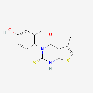 3-(4-hydroxy-2-methylphenyl)-2-mercapto-5,6-dimethylthieno[2,3-d]pyrimidin-4(3H)-one