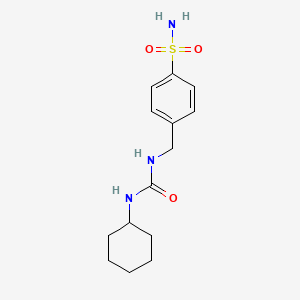 molecular formula C14H21N3O3S B4280142 4-({[(cyclohexylamino)carbonyl]amino}methyl)benzenesulfonamide 