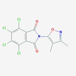 molecular formula C13H6Cl4N2O3 B428015 4,5,6,7-tetrachloro-2-(3,4-dimethyl-5-isoxazolyl)-1H-isoindole-1,3(2H)-dione 