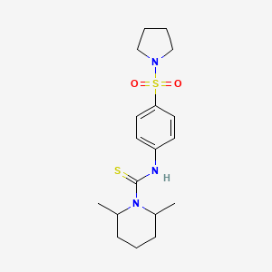 2,6-dimethyl-N-[4-(1-pyrrolidinylsulfonyl)phenyl]-1-piperidinecarbothioamide