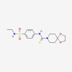 N-{4-[(ethylamino)sulfonyl]phenyl}-1,4-dioxa-8-azaspiro[4.5]decane-8-carbothioamide