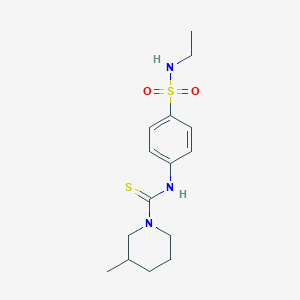 N-{4-[(ethylamino)sulfonyl]phenyl}-3-methyl-1-piperidinecarbothioamide
