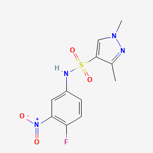 N-(4-fluoro-3-nitrophenyl)-1,3-dimethyl-1H-pyrazole-4-sulfonamide