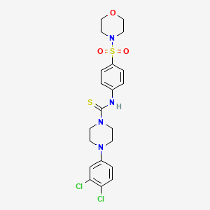 molecular formula C21H24Cl2N4O3S2 B4280219 4-(3,4-dichlorophenyl)-N-[4-(4-morpholinylsulfonyl)phenyl]-1-piperazinecarbothioamide 