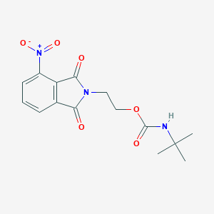 molecular formula C15H17N3O6 B428022 2-{4-nitro-1,3-dioxo-1,3-dihydro-2H-isoindol-2-yl}ethyl tert-butylcarbamate 