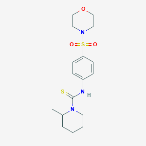 molecular formula C17H25N3O3S2 B4280221 2-methyl-N-[4-(4-morpholinylsulfonyl)phenyl]-1-piperidinecarbothioamide 