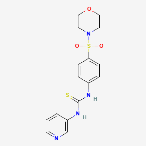 molecular formula C16H18N4O3S2 B4280239 N-[4-(4-morpholinylsulfonyl)phenyl]-N'-3-pyridinylthiourea 