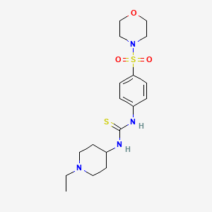 molecular formula C18H28N4O3S2 B4280245 N-(1-ethyl-4-piperidinyl)-N'-[4-(4-morpholinylsulfonyl)phenyl]thiourea 