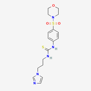 molecular formula C17H23N5O3S2 B4280246 N-[3-(1H-imidazol-1-yl)propyl]-N'-[4-(4-morpholinylsulfonyl)phenyl]thiourea 
