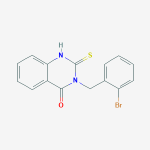 molecular formula C15H11BrN2OS B4280251 3-(2-bromobenzyl)-2-mercapto-4(3H)-quinazolinone 