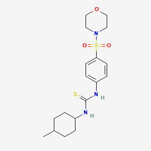 molecular formula C18H27N3O3S2 B4280273 N-(4-methylcyclohexyl)-N'-[4-(4-morpholinylsulfonyl)phenyl]thiourea 