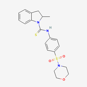 2-methyl-N-[4-(4-morpholinylsulfonyl)phenyl]-1-indolinecarbothioamide
