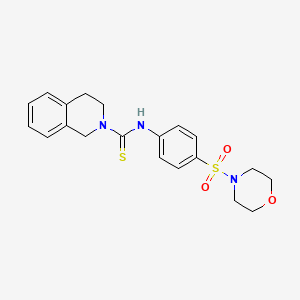 N-[4-(4-morpholinylsulfonyl)phenyl]-3,4-dihydro-2(1H)-isoquinolinecarbothioamide