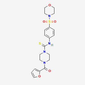 molecular formula C20H24N4O5S2 B4280286 4-(2-furoyl)-N-[4-(4-morpholinylsulfonyl)phenyl]-1-piperazinecarbothioamide 