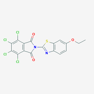 molecular formula C17H8Cl4N2O3S B428029 4,5,6,7-tetrachloro-2-(6-ethoxy-1,3-benzothiazol-2-yl)-1H-isoindole-1,3(2H)-dione 