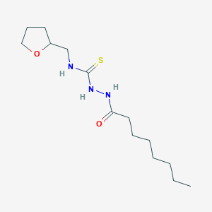 2-octanoyl-N-(tetrahydro-2-furanylmethyl)hydrazinecarbothioamide