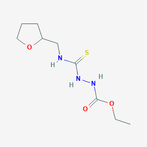 molecular formula C9H17N3O3S B4280314 ethyl 2-{[(tetrahydro-2-furanylmethyl)amino]carbonothioyl}hydrazinecarboxylate 