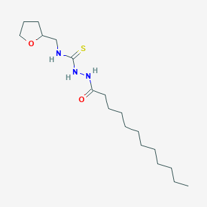 molecular formula C18H35N3O2S B4280322 2-dodecanoyl-N-(tetrahydro-2-furanylmethyl)hydrazinecarbothioamide 