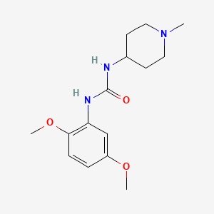 molecular formula C15H23N3O3 B4280391 N-(2,5-dimethoxyphenyl)-N'-(1-methyl-4-piperidinyl)urea 