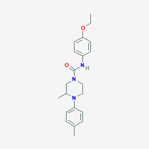 molecular formula C21H27N3O2 B4280394 N-(4-ethoxyphenyl)-3-methyl-4-(4-methylphenyl)-1-piperazinecarboxamide 