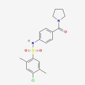 4-chloro-2,5-dimethyl-N-[4-(1-pyrrolidinylcarbonyl)phenyl]benzenesulfonamide