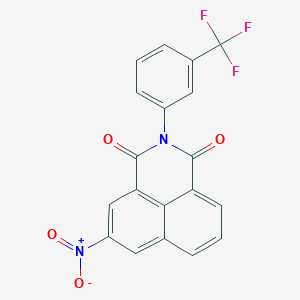 molecular formula C19H9F3N2O4 B428042 5-nitro-2-[3-(trifluoromethyl)phenyl]-1H-benzo[de]isoquinoline-1,3(2H)-dione 