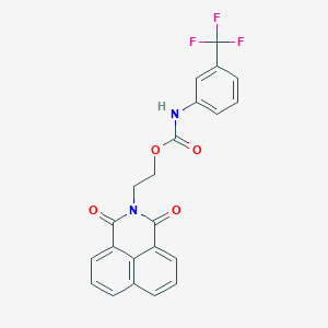 molecular formula C22H15F3N2O4 B428043 2-(1,3-dioxo-1H-benzo[de]isoquinolin-2(3H)-yl)ethyl 3-(trifluoromethyl)phenylcarbamate 