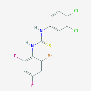 molecular formula C13H7BrCl2F2N2S B4280430 N-(2-bromo-4,6-difluorophenyl)-N'-(3,4-dichlorophenyl)thiourea 