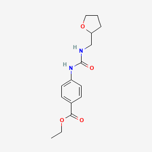molecular formula C15H20N2O4 B4280444 ethyl 4-({[(tetrahydro-2-furanylmethyl)amino]carbonyl}amino)benzoate 
