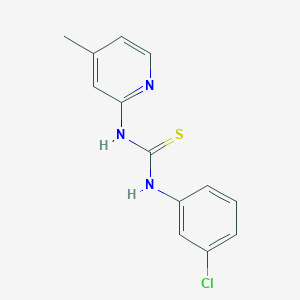 molecular formula C13H12ClN3S B4280455 N-(3-chlorophenyl)-N'-(4-methyl-2-pyridinyl)thiourea 