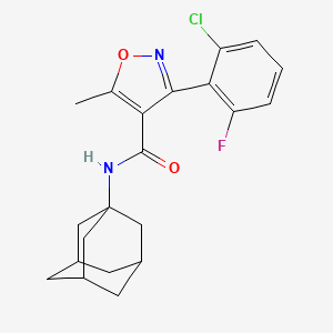 molecular formula C21H22ClFN2O2 B4280476 N-1-adamantyl-3-(2-chloro-6-fluorophenyl)-5-methyl-4-isoxazolecarboxamide 