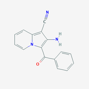 molecular formula C16H11N3O B428048 2-Amino-3-benzoylindolizine-1-carbonitrile CAS No. 63014-77-7