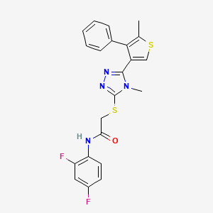 N-(2,4-difluorophenyl)-2-{[4-methyl-5-(5-methyl-4-phenyl-3-thienyl)-4H-1,2,4-triazol-3-yl]thio}acetamide